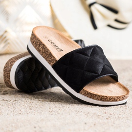 Comer Comfortable Slippers On The Platform black 1