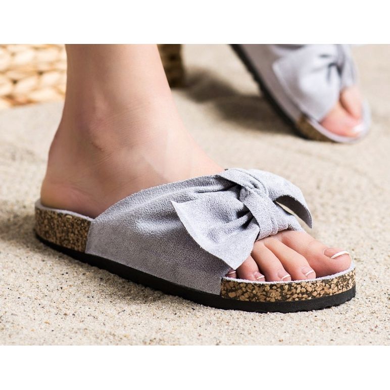Comfortable Casual VINCEZA Slippers grey 1