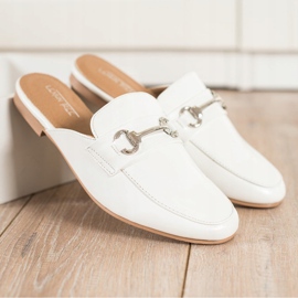 SHELOVET Elegant Slippers With Ornament white 2