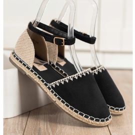Goodin Black Espadrilles With Suede beige 1