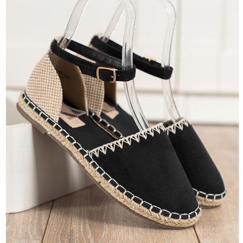 Goodin Black Espadrilles With Suede beige 1