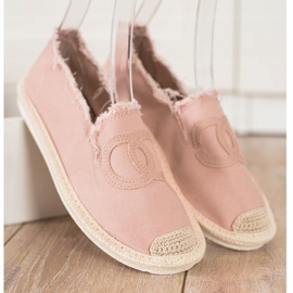 SHELOVET Textile Espadrilles pink 1