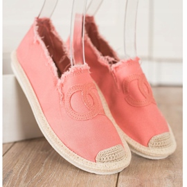 SHELOVET Textile Espadrilles pink 1