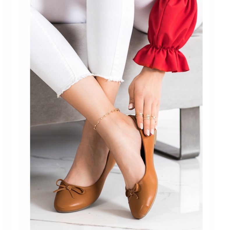 Diamantique Classic ballerinas brown 1