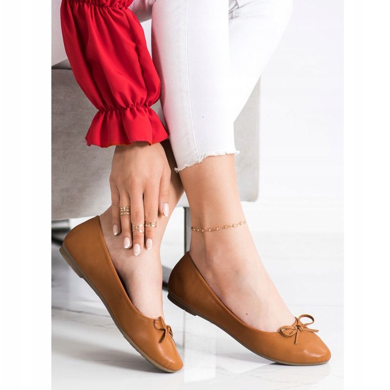 Diamantique Classic ballerinas brown 2