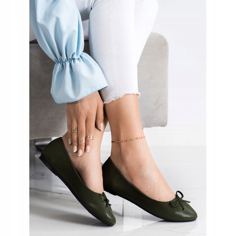 Diamantique Classic ballerinas green 1