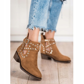 Seastar Openwork Booties With Buckle brown 1