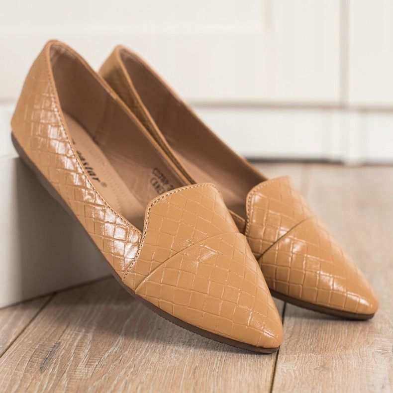 Seastar Fashionable Ballerinas With Eco Leather brown 2 Seastar Fashionable Ballerinas With Eco Leather brown 2