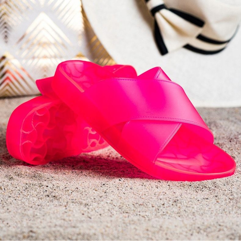 SHELOVET Fashionable Rubber Slippers pink 1 SHELOVET Fashionable Rubber Slippers pink 1
