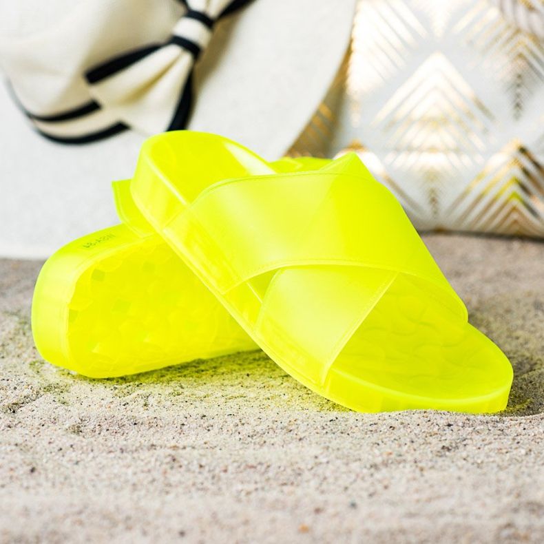 SHELOVET Fashionable Rubber Slippers yellow 1