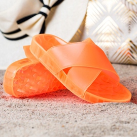 SHELOVET Fashionable Rubber Slippers orange 1