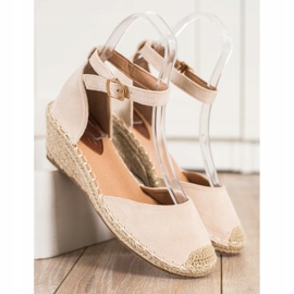 SHELOVET Wedge Espadrilles beige 2