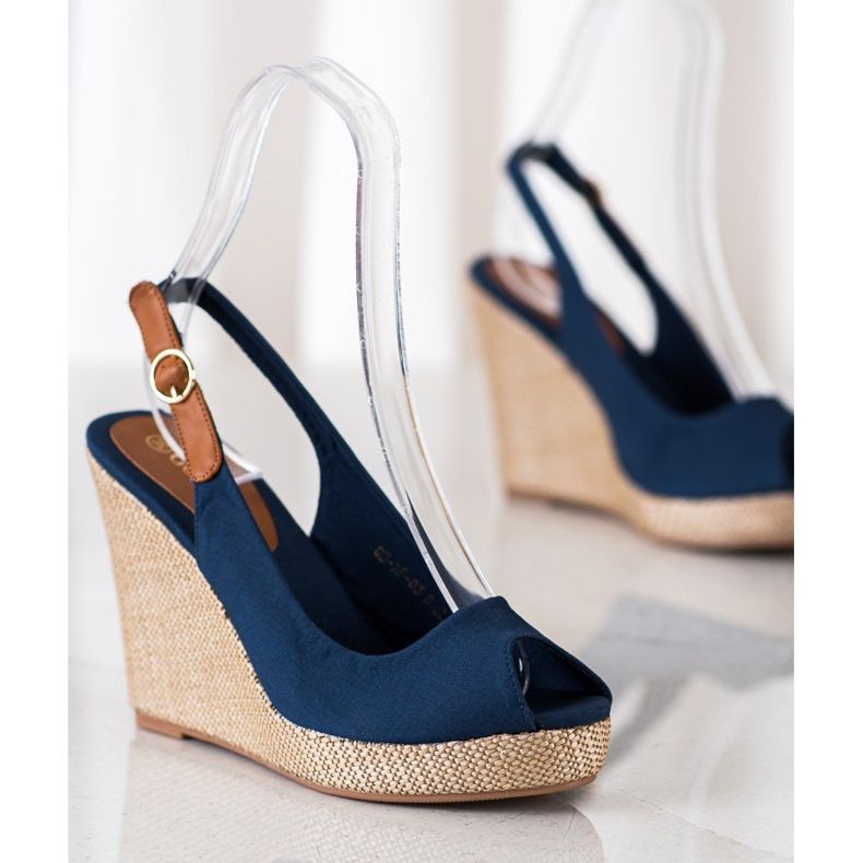 Goodin High-heeled sandals navy blue blue 1