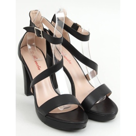 Black S-839 Black platform sandals 1
