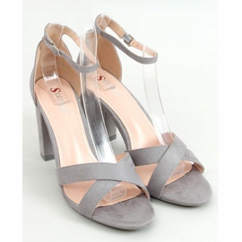 Gray high-heeled sandals NF-63P Gray grey 1