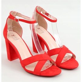 Red high-heeled sandals NF-63P Red 1