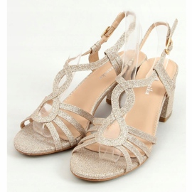 Gold high-heeled sandals A3083 Gold golden 1 Gold high-heeled sandals A3083 Gold golden 1