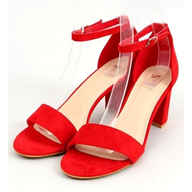 Red high-heeled sandals LL-210P Red 1