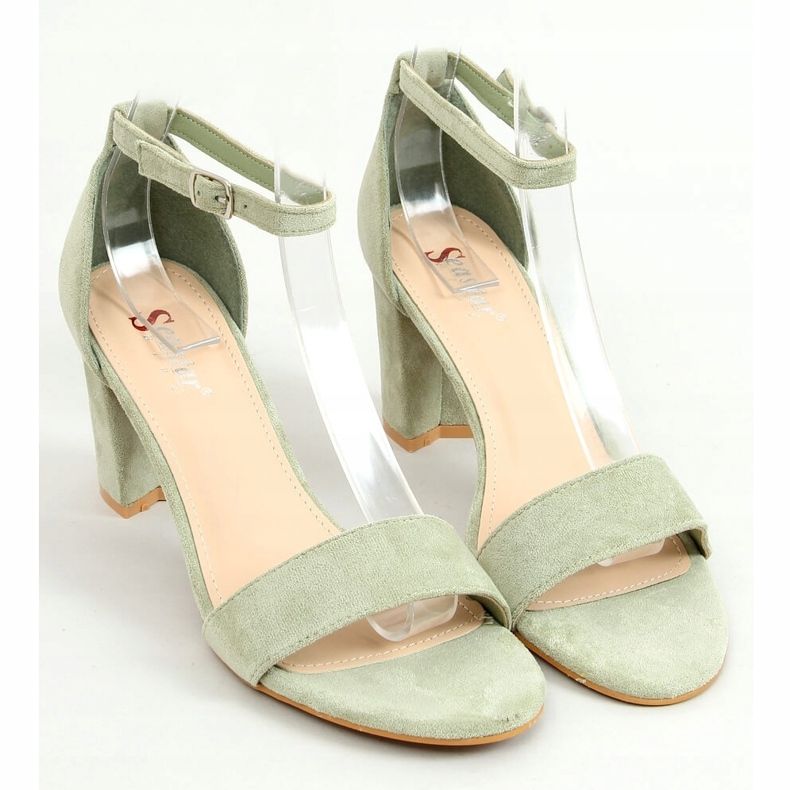 High-heeled sandals aquamarine LL-210P Green 1 High-heeled sandals aquamarine LL-210P Green 1