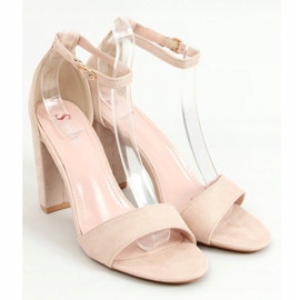 Sandals on the post beige TU132P Beige 1