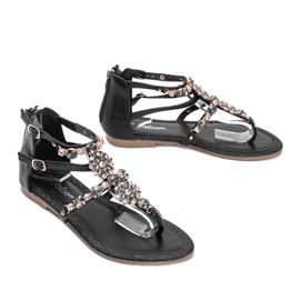 Black sandals richly decorated with Yosemite 1