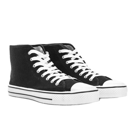 Men's black sneakers Gin ankle 1