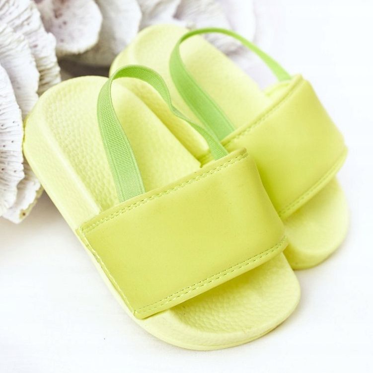 FR1 Children's Lime Lime Rubber Slippers Swimmer green 2