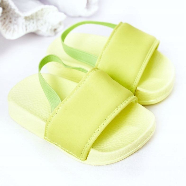 FR1 Children's Lime Lime Rubber Slippers Swimmer green 1