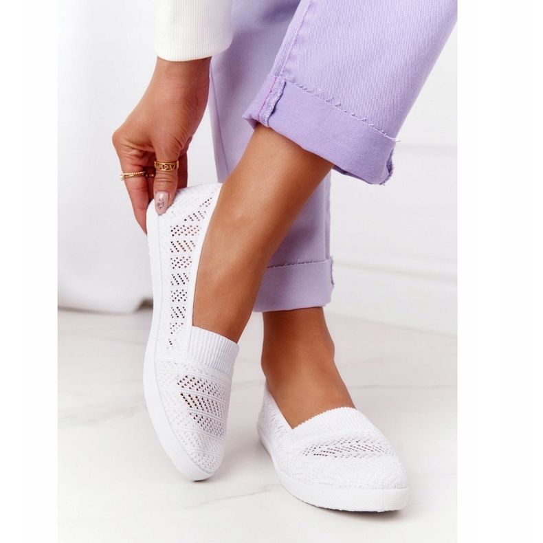 Openwork Slip-On White Chillout Sneakers 2