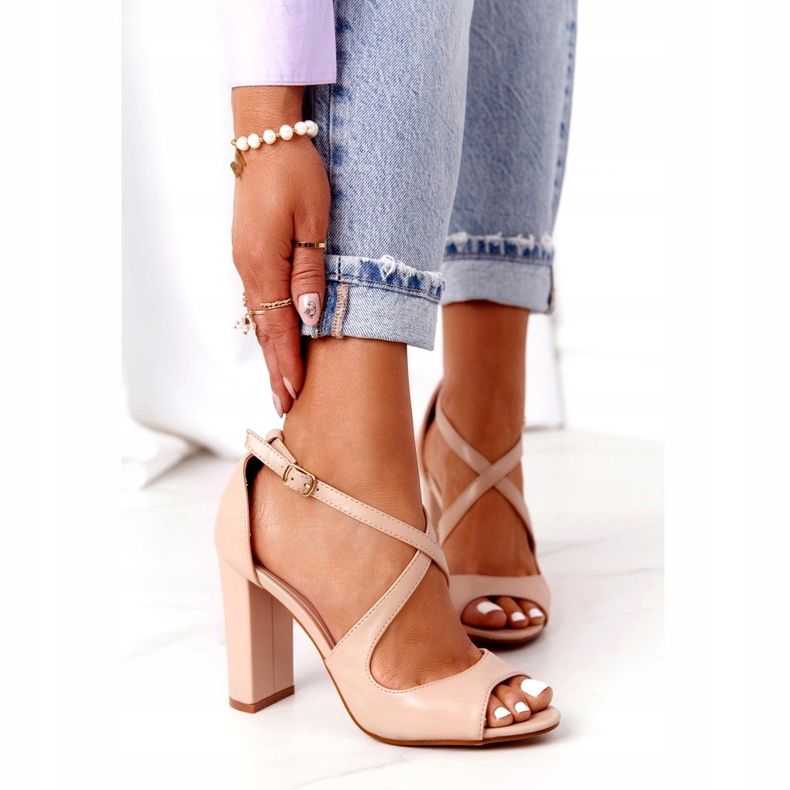 PG1 Elegant Nude Jemma Sandals On A Bar beige 1