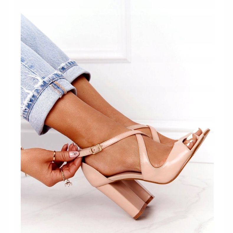 PG1 Elegant Nude Jemma Sandals On A Bar beige 3