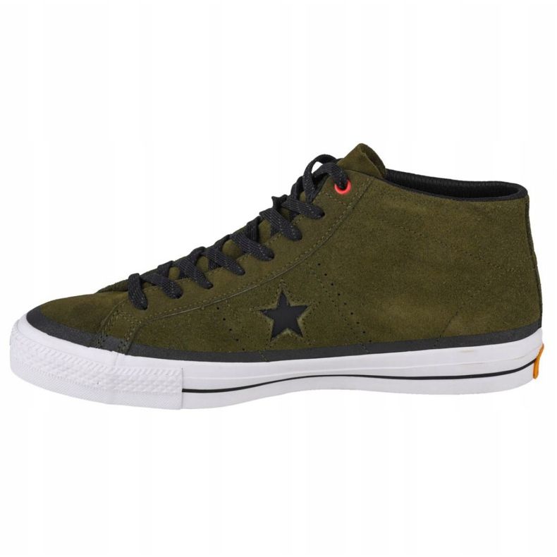 Converse One Star Pro Suede Mid M 153474C shoes black green 1 Converse One Star Pro Suede Mid M 153474C shoes black green 1