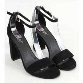 Black sandals on the post AF03P Black 1