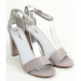 Gray sandals on the post AF03P Gray grey 1