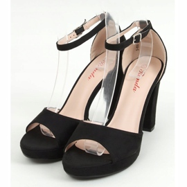 Black S-850 Black platform sandals 1
