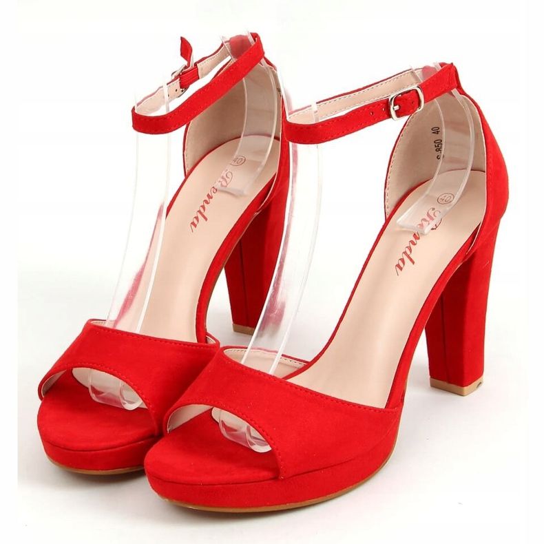 Red S-850 Red platform sandals 1