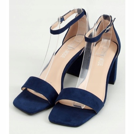 Sandals on high heels navy blue QL-169 Blue 1 Sandals on high heels navy blue QL-169 Blue 1