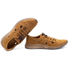 Olivier Men's sports shoes 7075L brown 1