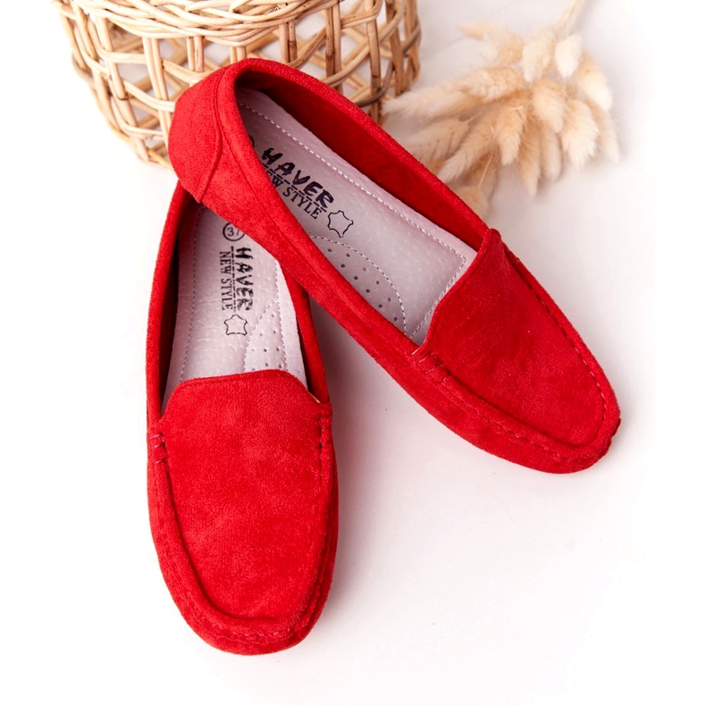 PH1 Women's Red San Marino suede loafers 5