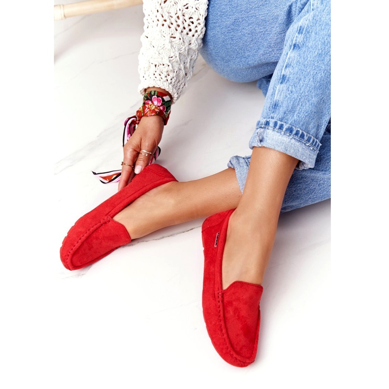 PH1 Women's Red San Marino suede loafers 1