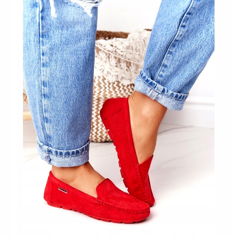 PH1 Women's Red San Marino suede loafers 3