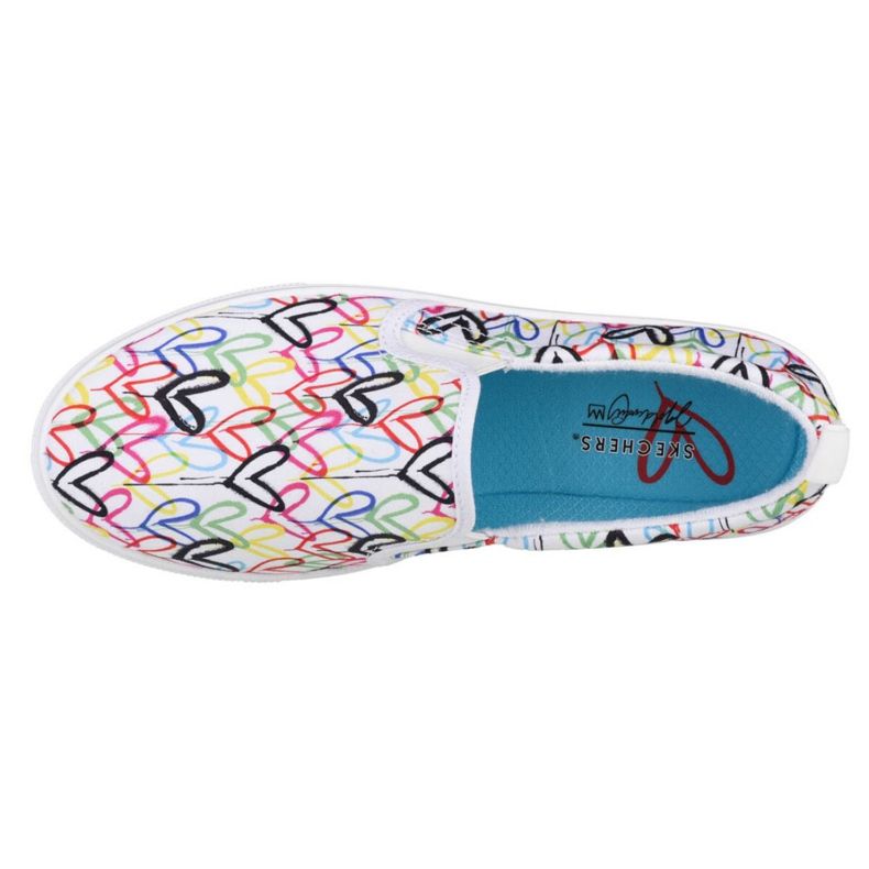 Skechers Poppy Drippin Love W 155503-WMLT white black blue pink multicolored green yellow 2 Skechers Poppy Drippin Love W 155503-WMLT white black blue pink multicolored green yellow 2