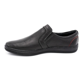 Olivier Moccasins for men made of leather 708MP black 1