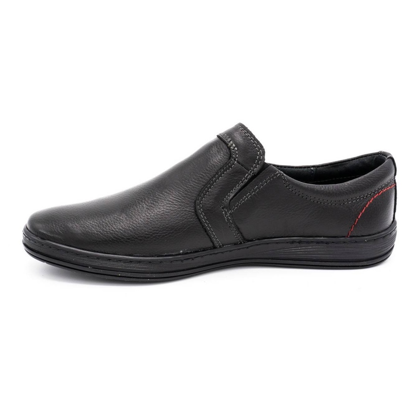 Olivier Moccasins for men made of leather 708MP black 1