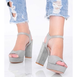 Gray sandals on the LaBamba platform grey 1