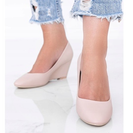 Wedge pumps Caffe pink 1