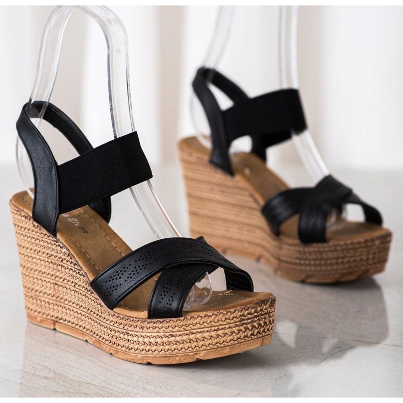 Sea Elves Slip-on Light Sandals black 2