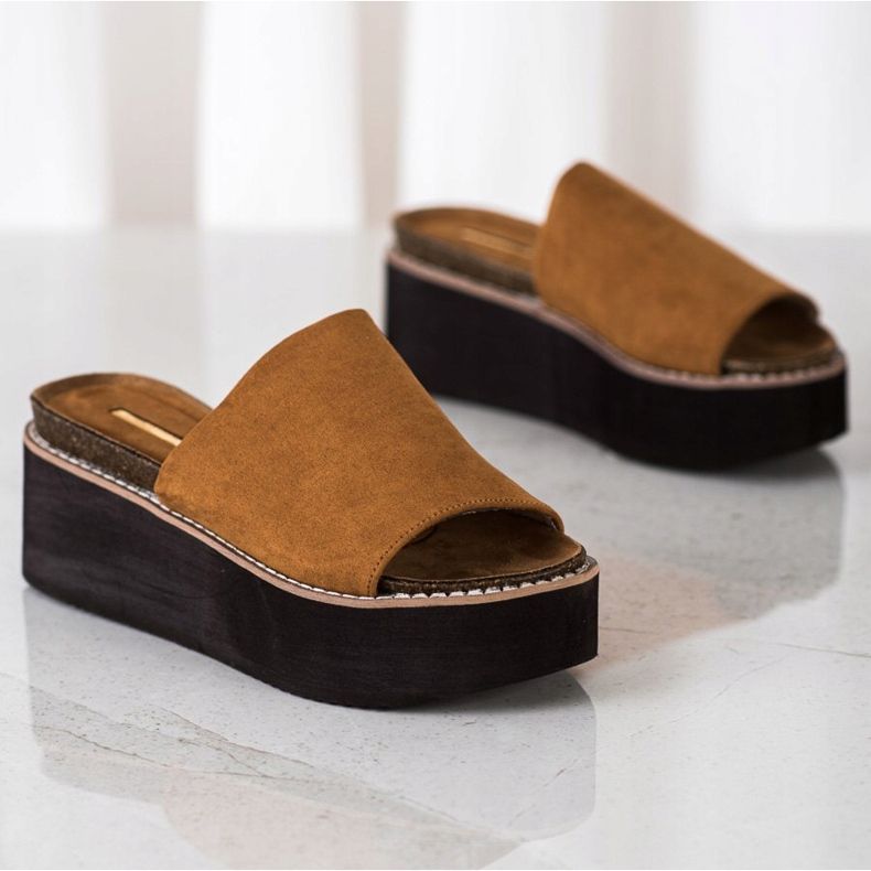 Corina Slippers On A High Platform brown 1