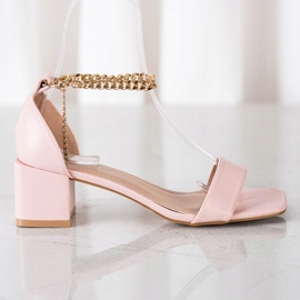 Seastar Sandals With A Decorative Chain pink 2