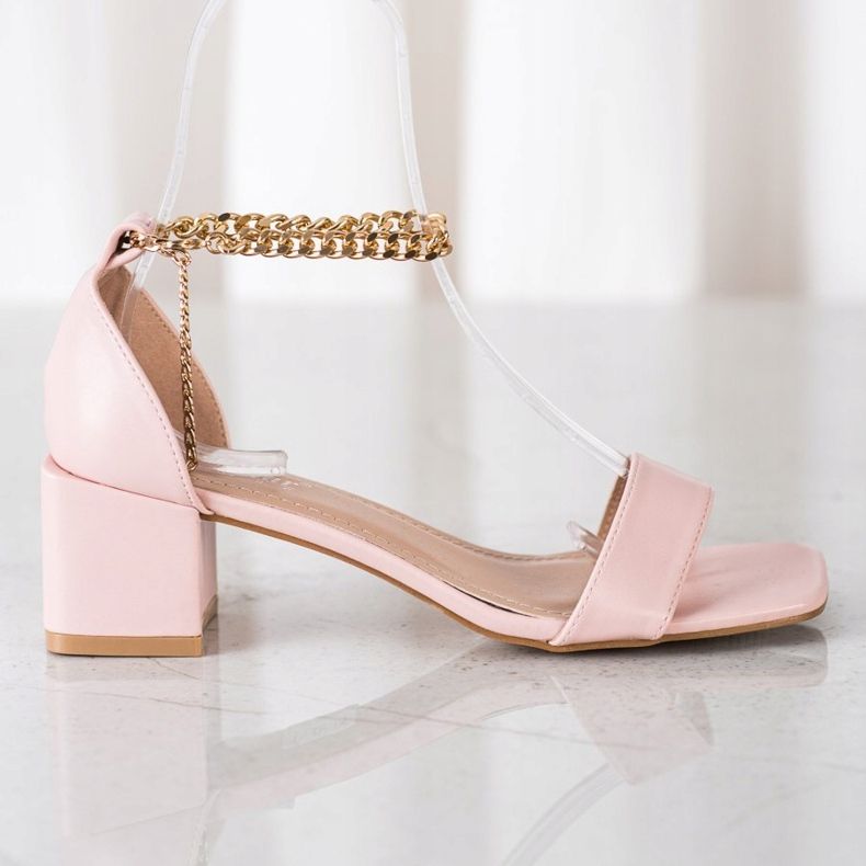 Seastar Sandals With A Decorative Chain pink 2